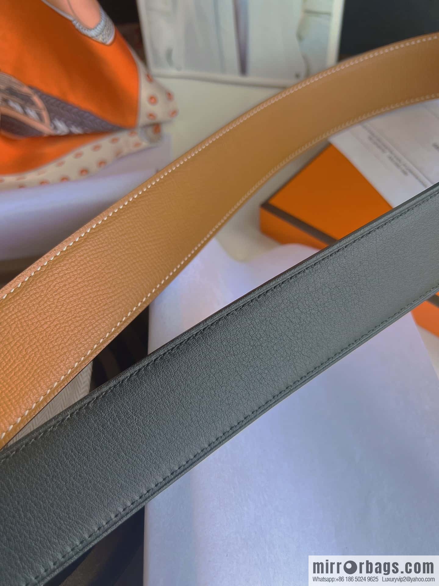 HERMES, original order quality high quality men's 38mm width belt
