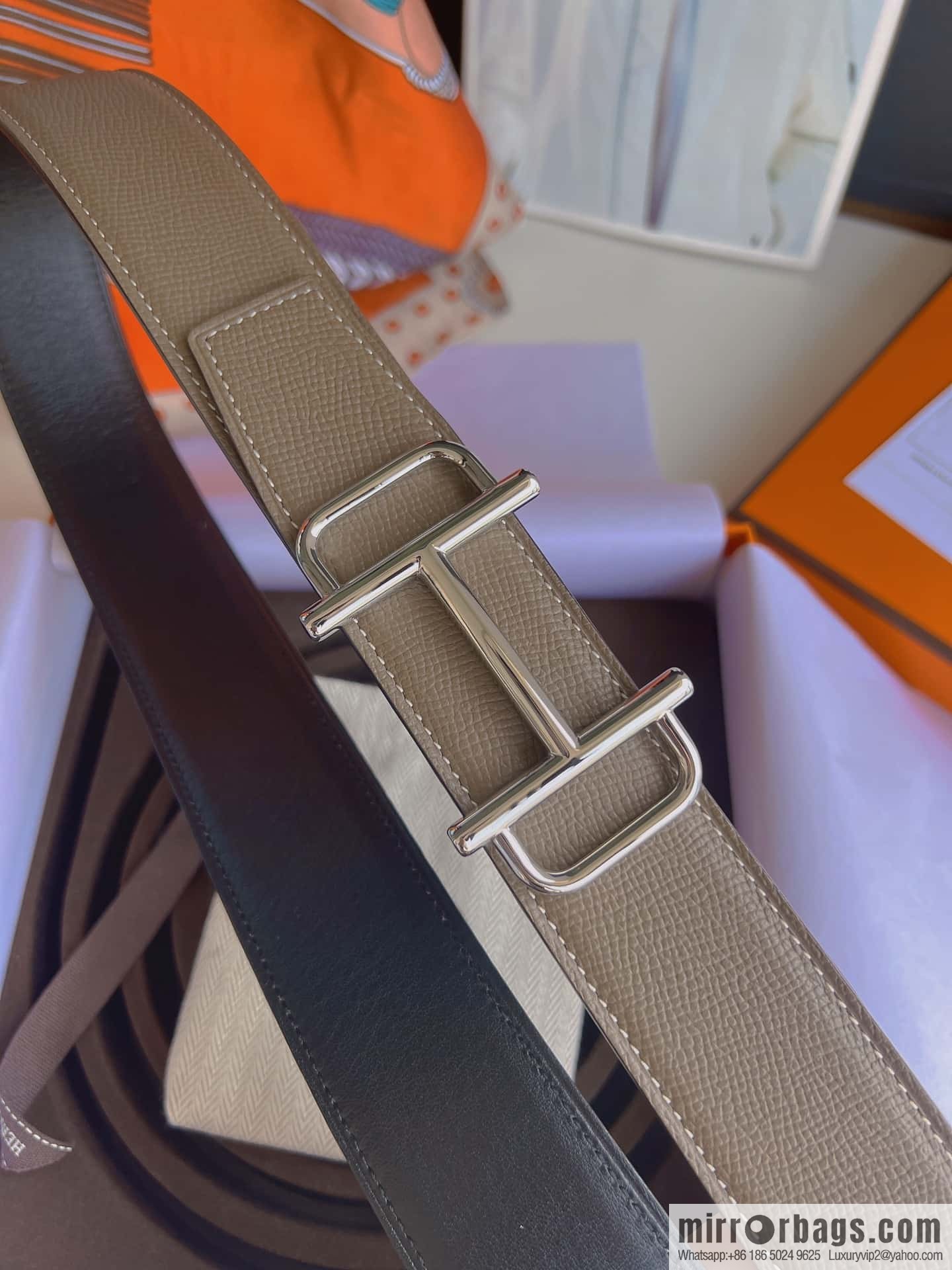 HERMES, original order quality high quality men's 38mm width belt