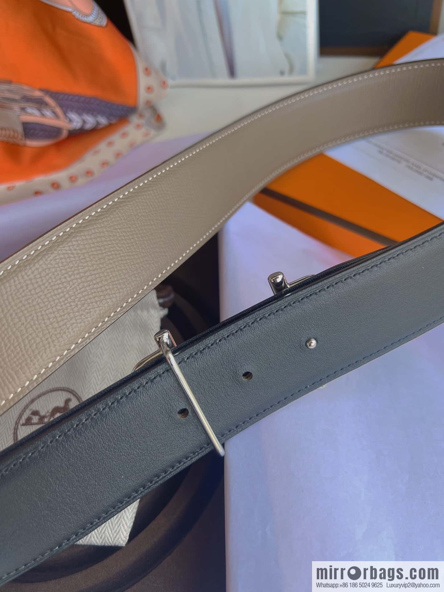 HERMES, original order quality high quality men's 38mm width belt
