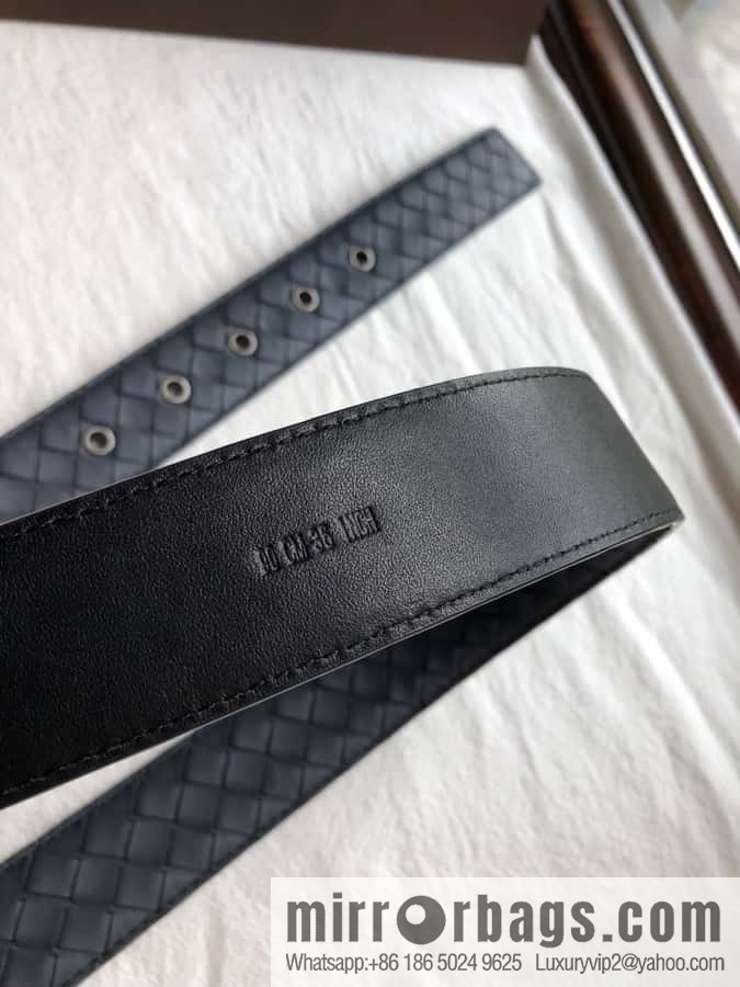 BOTTEGA VENETA, woven cowhide combined with retro needle button belt 3.5CM
