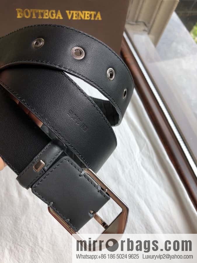 BOTTEGA VENETA, woven cowhide combined with retro needle button belt 3.5CM