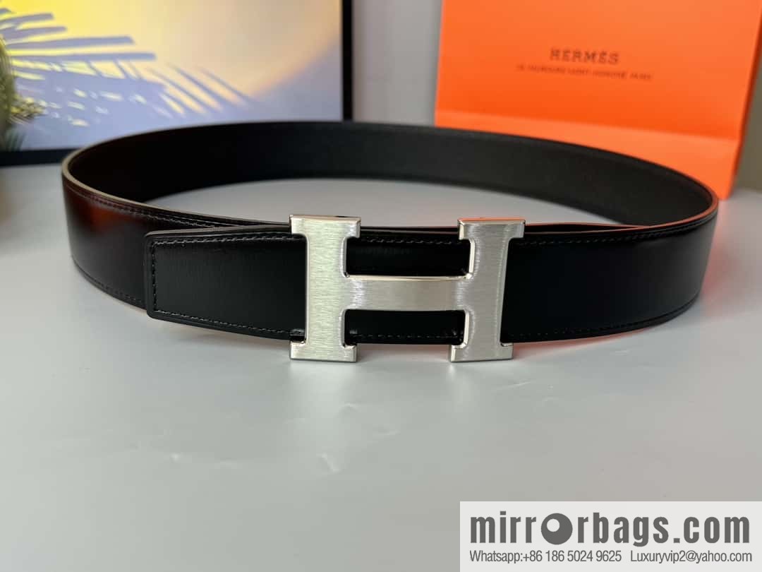Hermes Togo Leather Double Sided Leather Belt 38mm