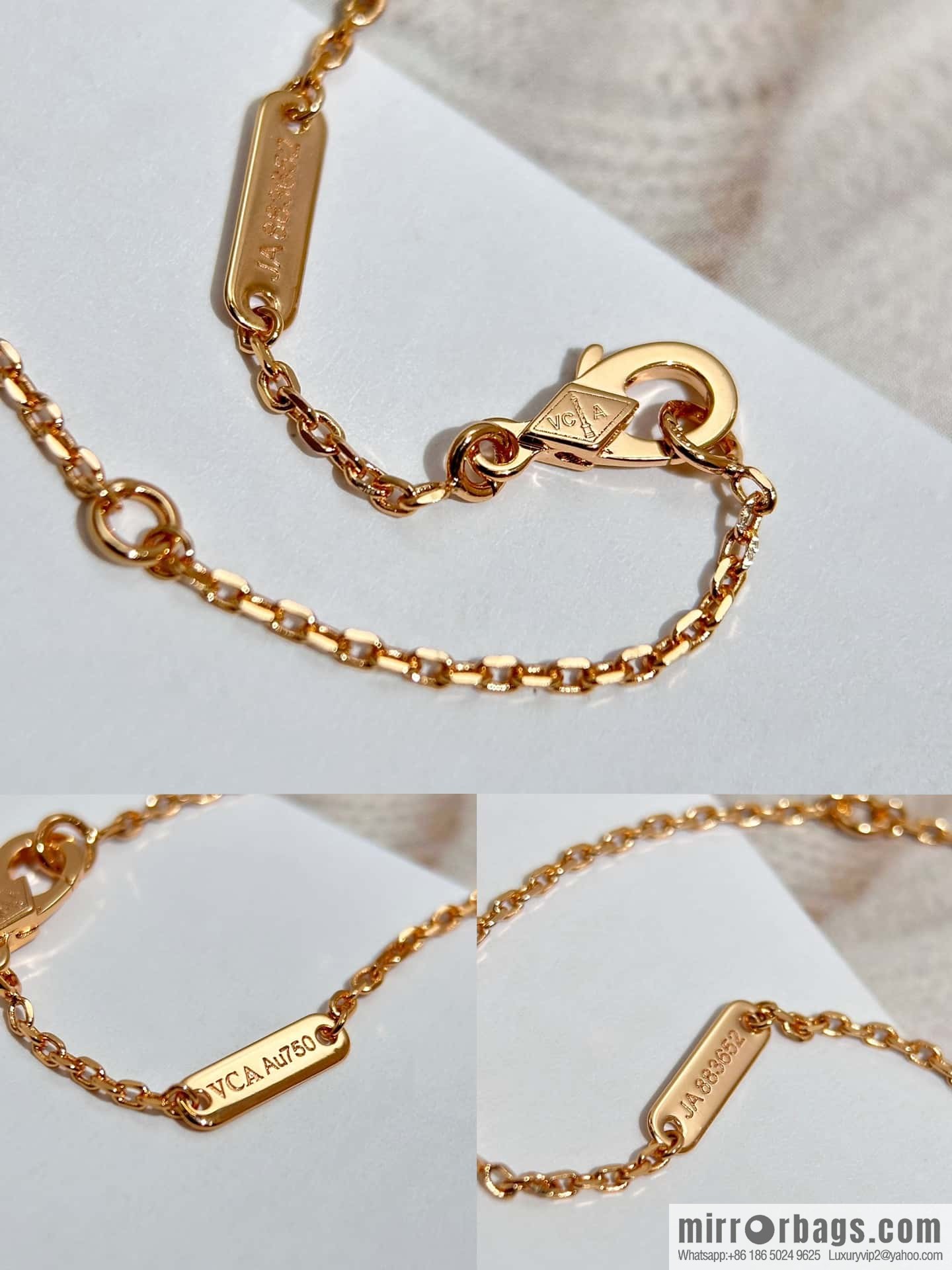 ❗️New ❗️ ☀️ Van Cleef & Arpels Natural Rose Greystone Necklace