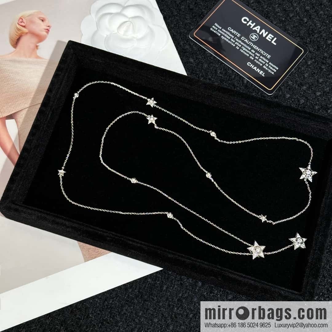 ❗️New ❗️☀️ New ☑️ Chanel pentagram double c necklace sweater chain ☀️