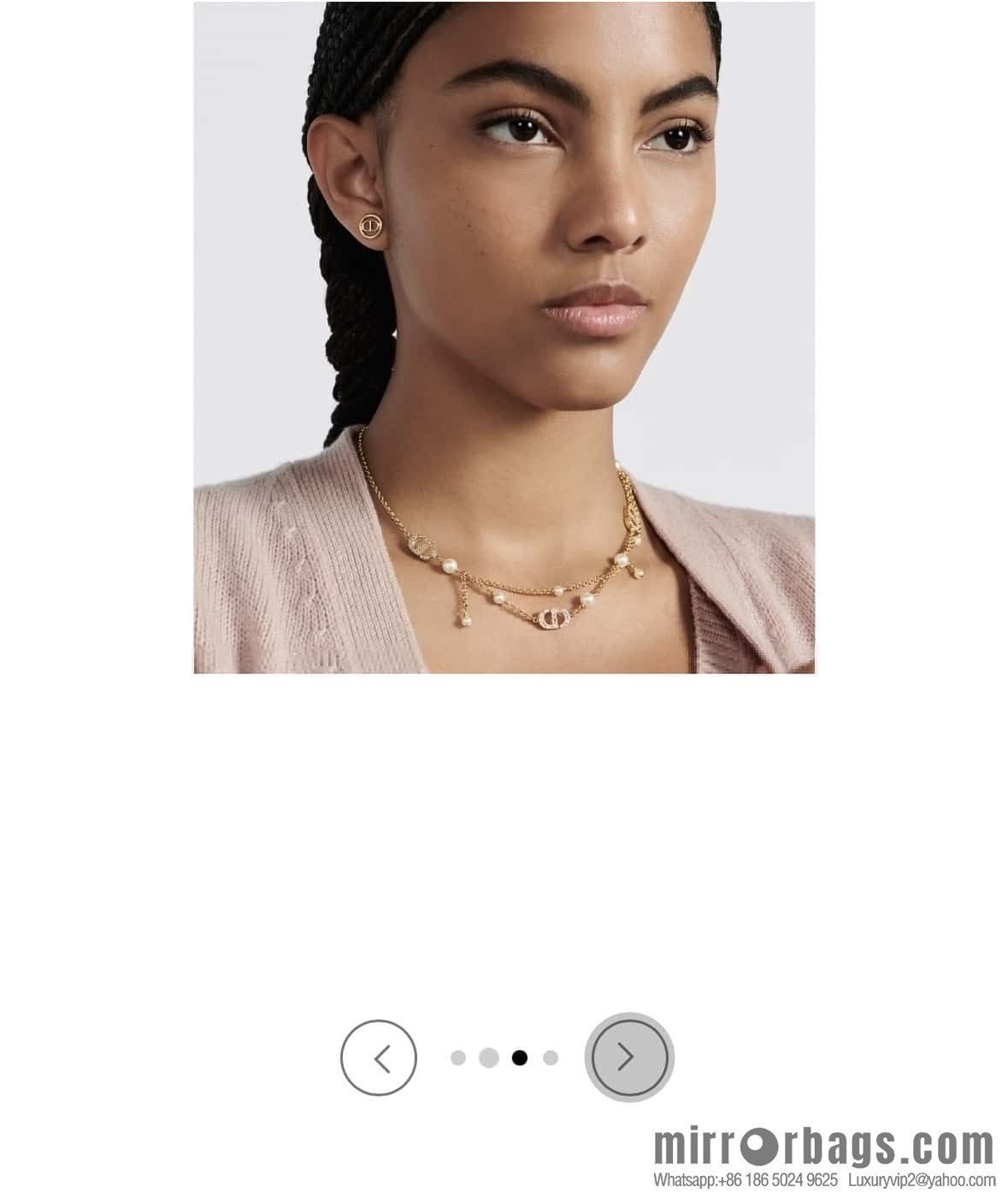New ☑️ Dior Pearl CD Bracelet Necklace