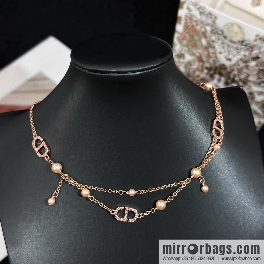 New ☑️ Dior Pearl CD Bracelet Necklace