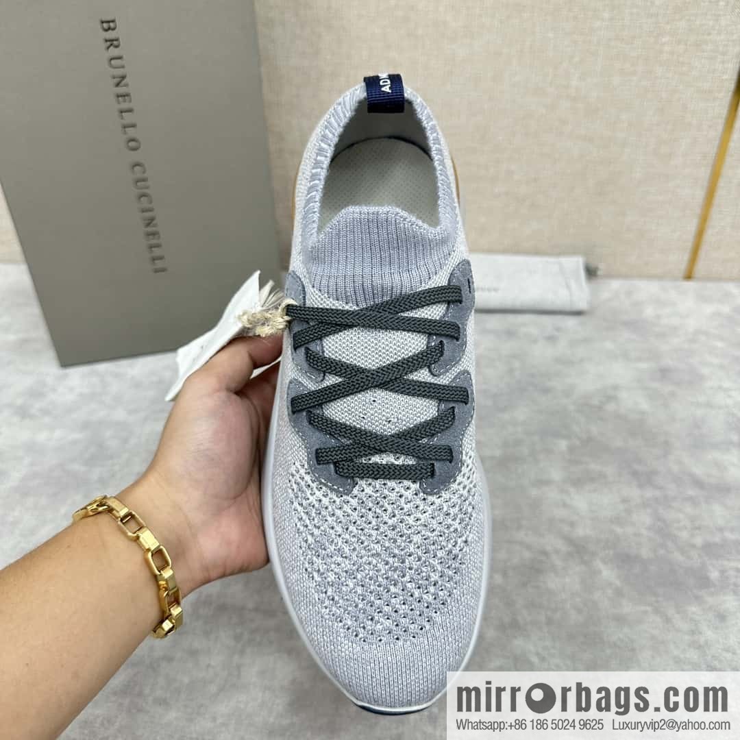 ππBC New Brunello Cucinell * Color Mix Knitted Low Top Sneakers