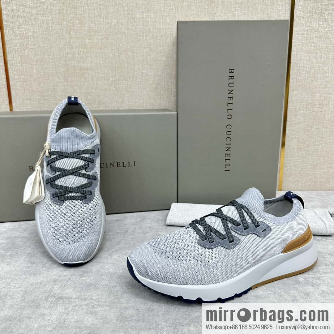 ππBC New Brunello Cucinell * Color Mix Knitted Low Top Sneakers