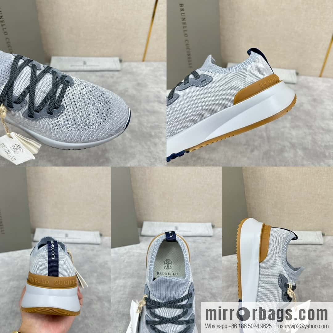ππBC New Brunello Cucinell * Color Mix Knitted Low Top Sneakers