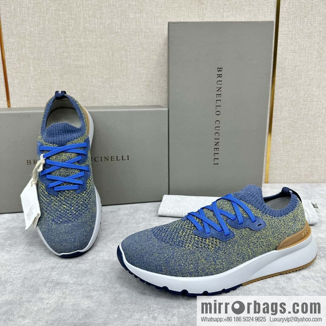 ππBC New Brunello Cucinell * Color Mix Knitted Low Top Sneakers