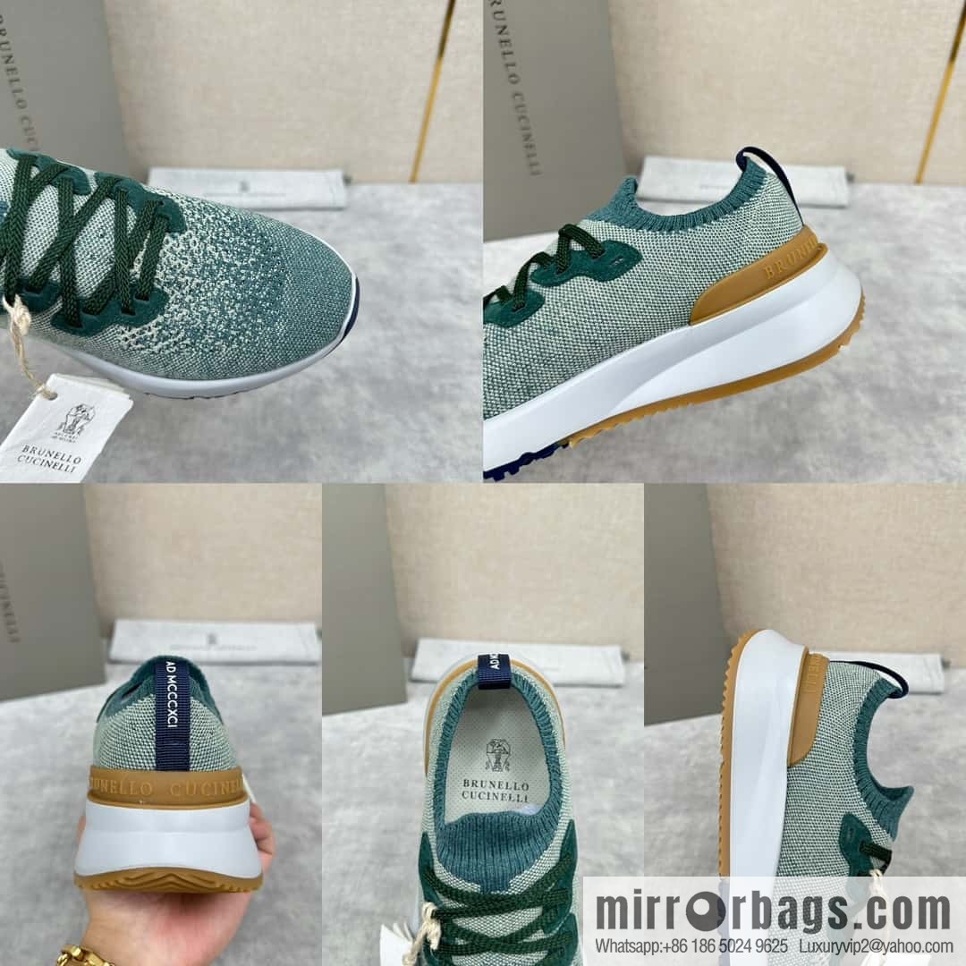 ππBC New Brunello Cucinell * Color Mix Knitted Low Top Sneakers