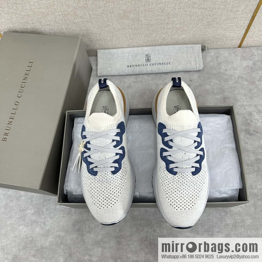 ππBC New Brunello Cucinell * Color Mix Knitted Low Top Sneakers