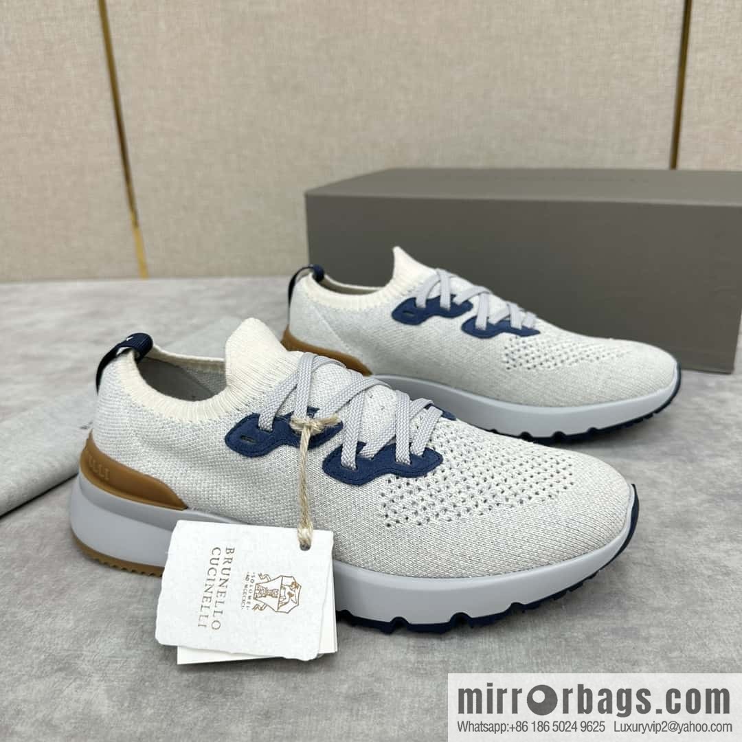 ππBC New Brunello Cucinell * Color Mix Knitted Low Top Sneakers