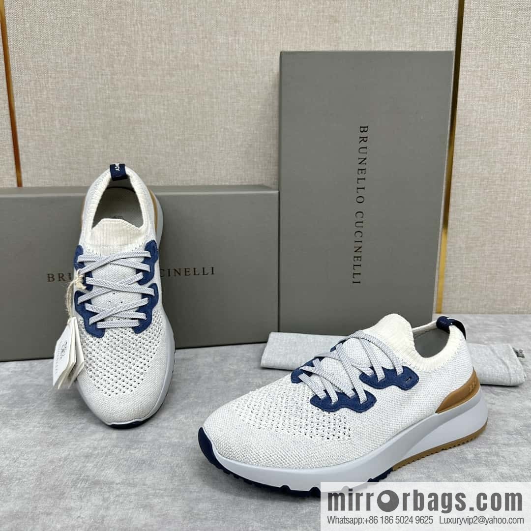 ππBC New Brunello Cucinell * Color Mix Knitted Low Top Sneakers