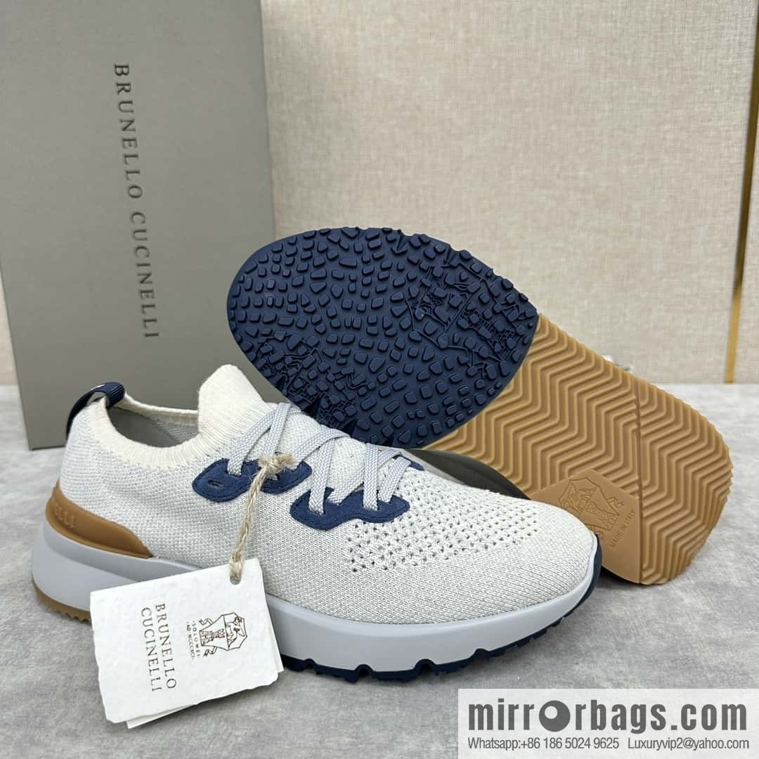 ππBC New Brunello Cucinell * Color Mix Knitted Low Top Sneakers