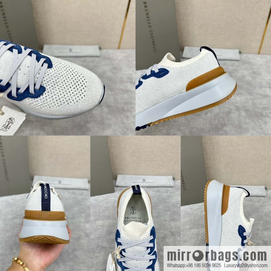 ππBC New Brunello Cucinell * Color Mix Knitted Low Top Sneakers