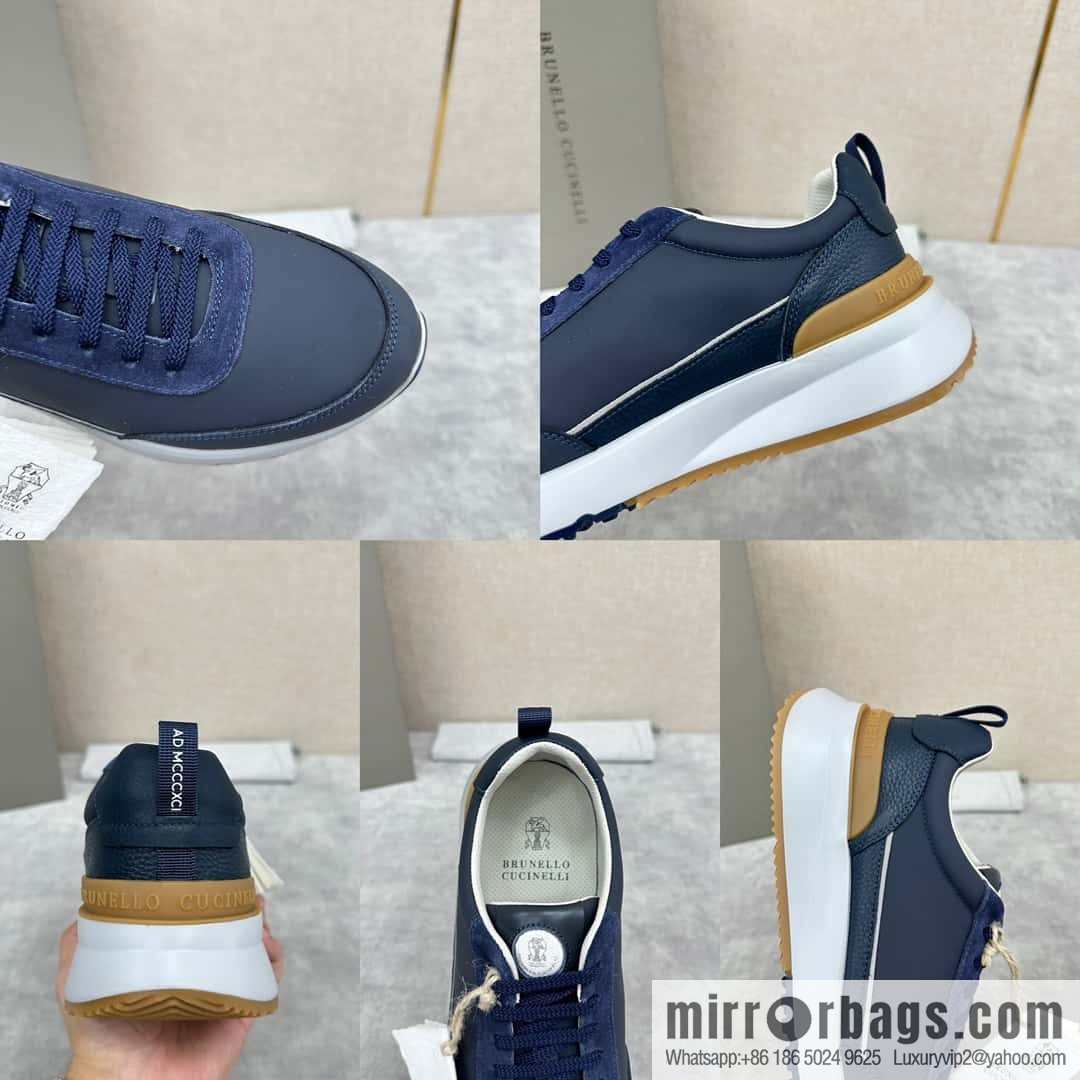 ππBC New Brunello Cucinell * Color Mix Knitted Low Top Sneakers