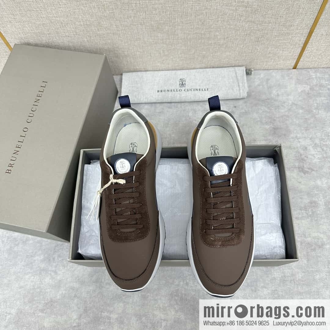 ππBC New Brunello Cucinell * Color Mix Knitted Low Top Sneakers