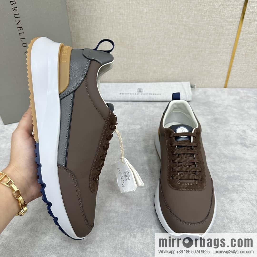 ππBC New Brunello Cucinell * Color Mix Knitted Low Top Sneakers