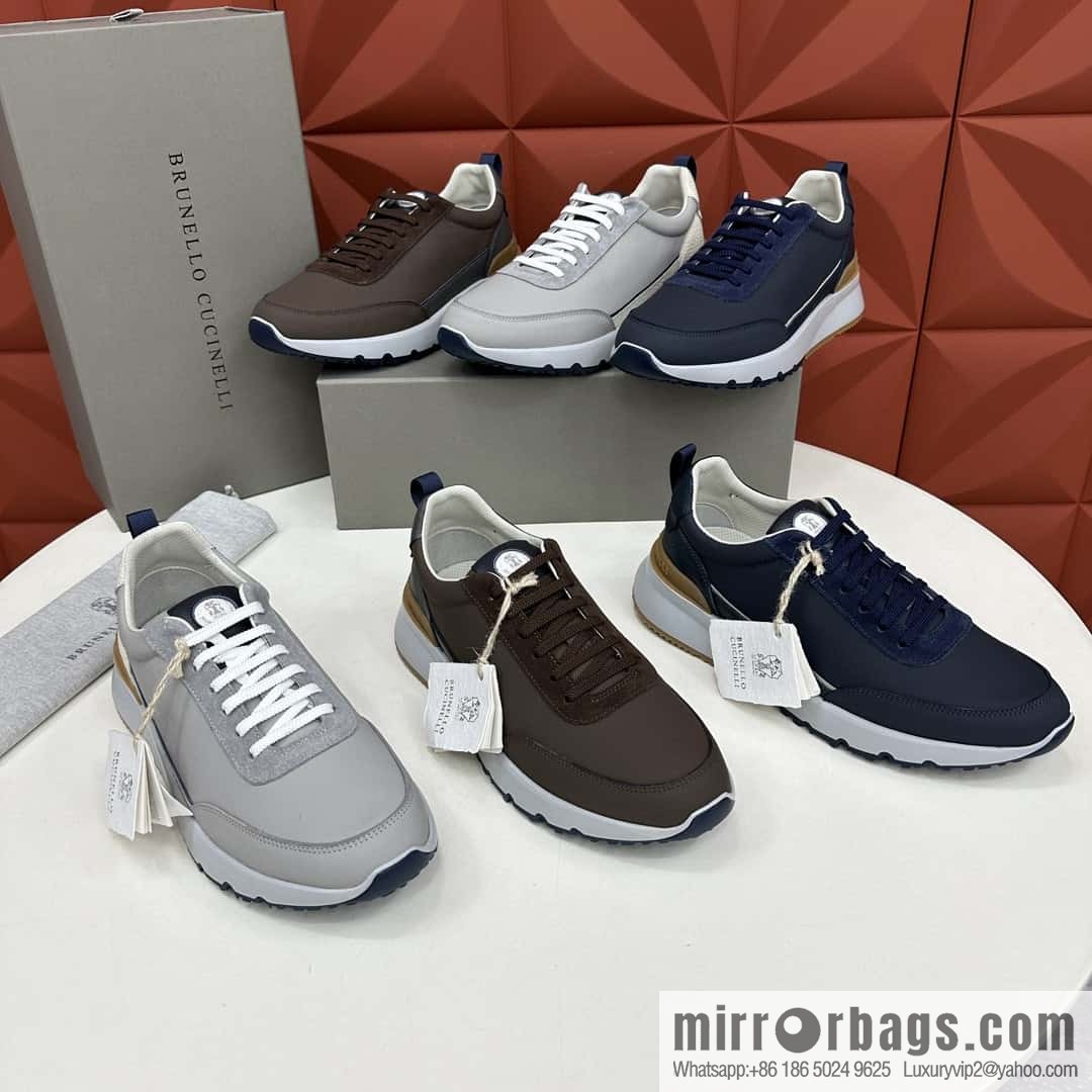 ππBC New Brunello Cucinell * Color Mix Knitted Low Top Sneakers