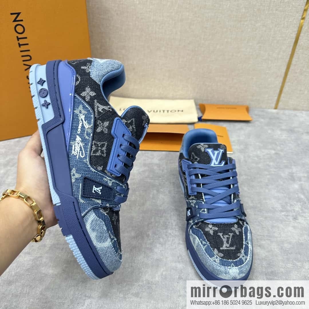 ππL home new product L * V~ new TRAINER series sports shoes (denim) 1AC4YR