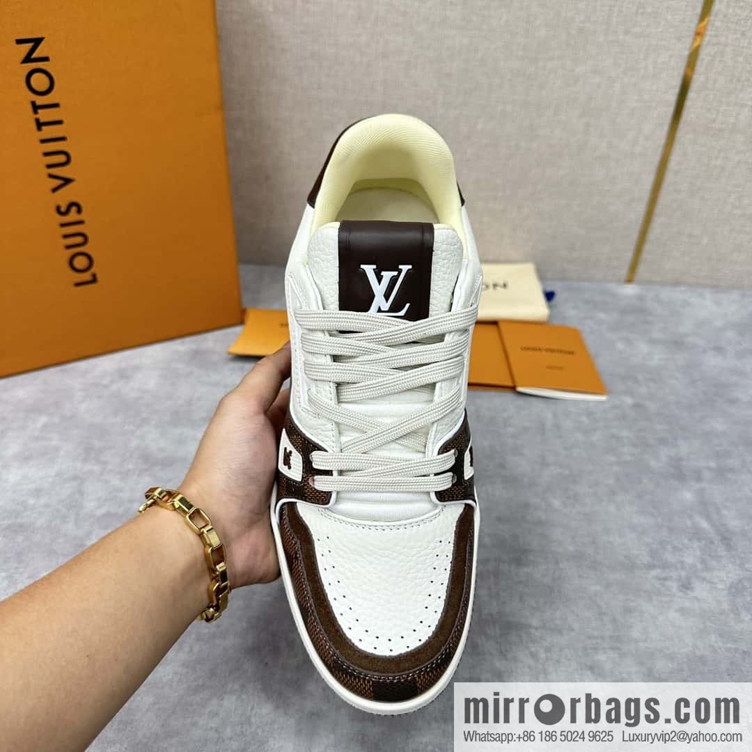 ππL new TRAINER checkerboard sports shoes series 1ACV5R LV TRAINER sports shoes