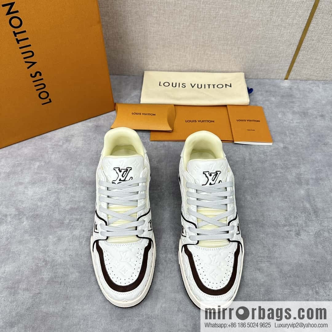 ππL new TRAINER checkerboard sports shoes series 1ACR5K LV TRAINER sports shoes