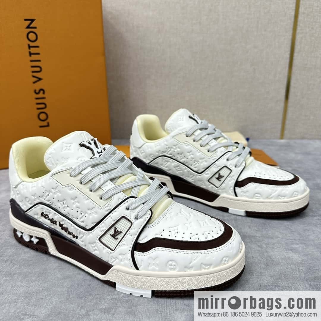 ππL new TRAINER checkerboard sports shoes series 1ACR5K LV TRAINER sports shoes