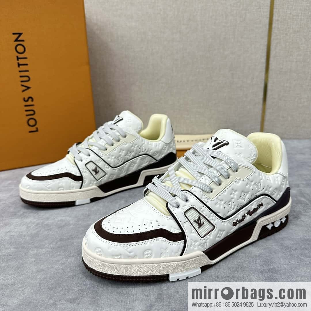 ππL new TRAINER checkerboard sports shoes series 1ACR5K LV TRAINER sports shoes