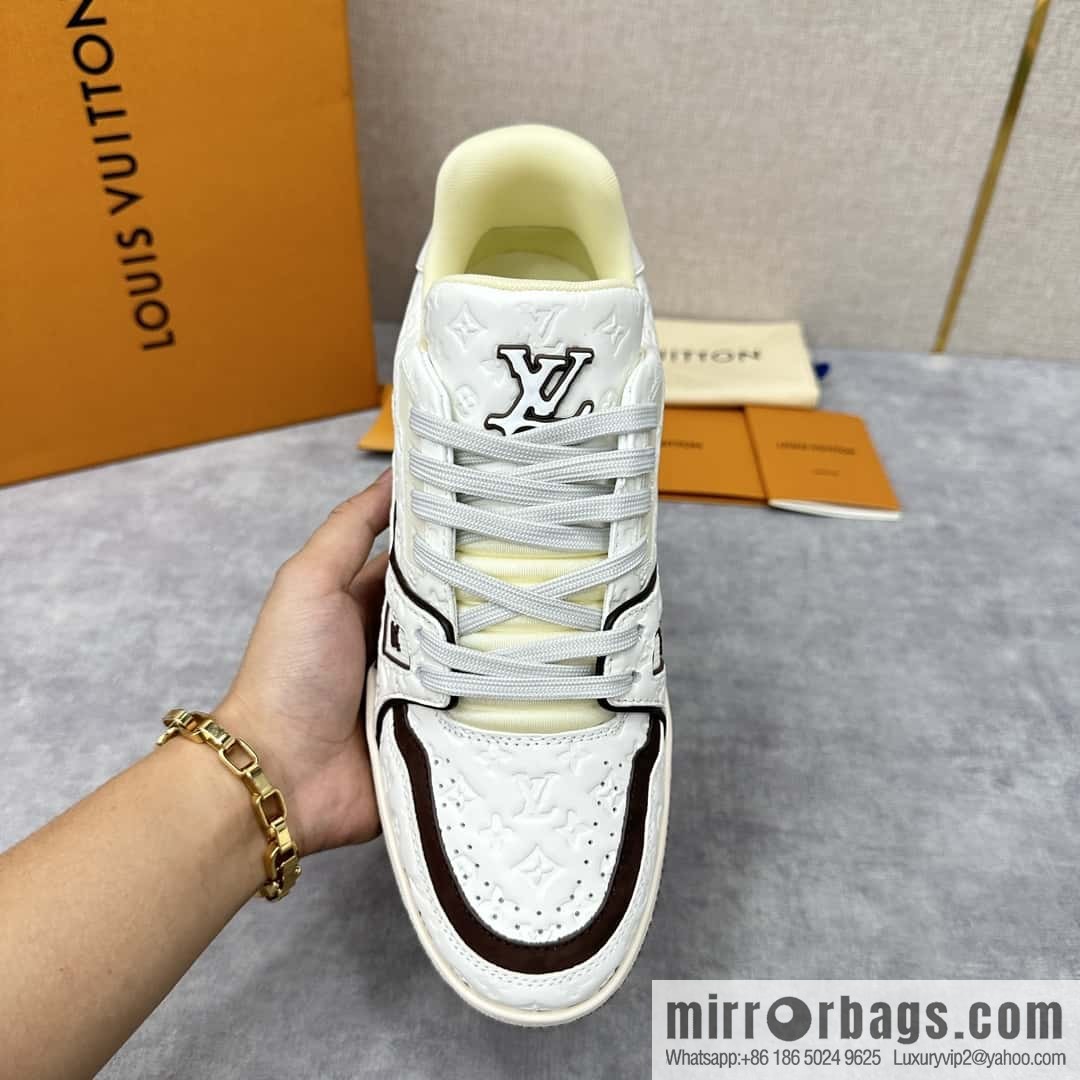 ππL new TRAINER checkerboard sports shoes series 1ACR5K LV TRAINER sports shoes