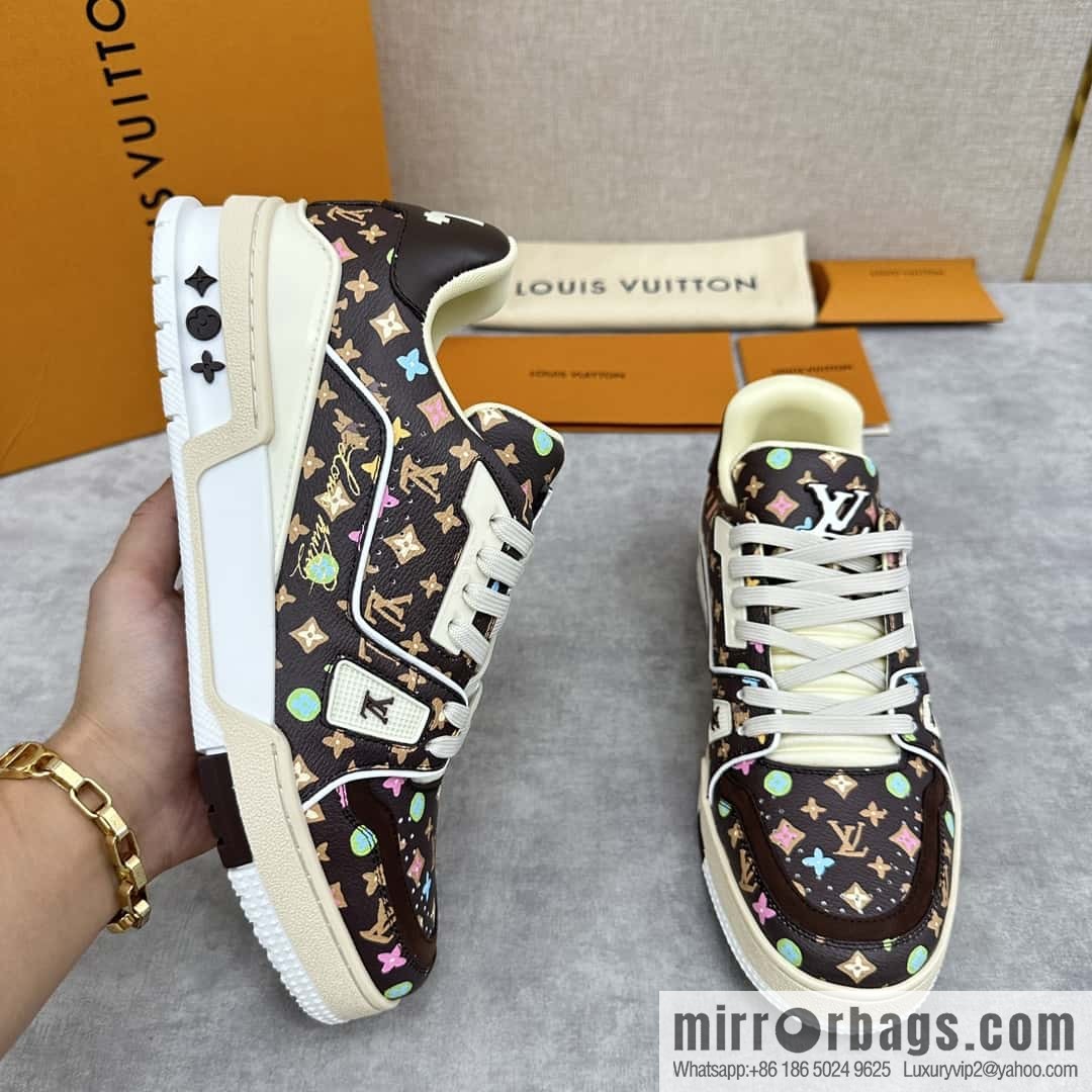 💋💍L new TRAINER sports shoes series 1ACXAZ LV TRAINER sports shoes
