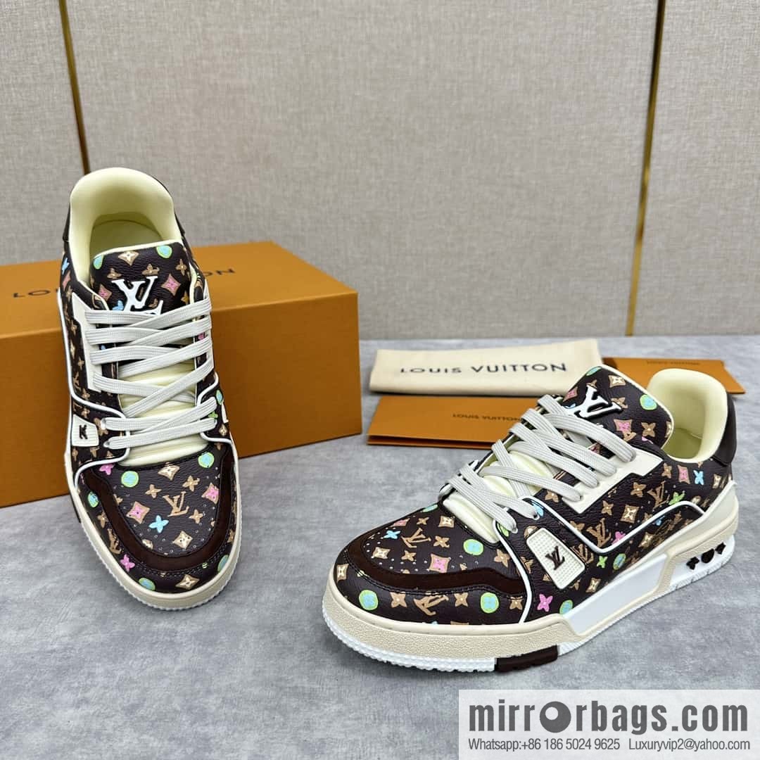 💋💍L new TRAINER sports shoes series 1ACXAZ LV TRAINER sports shoes