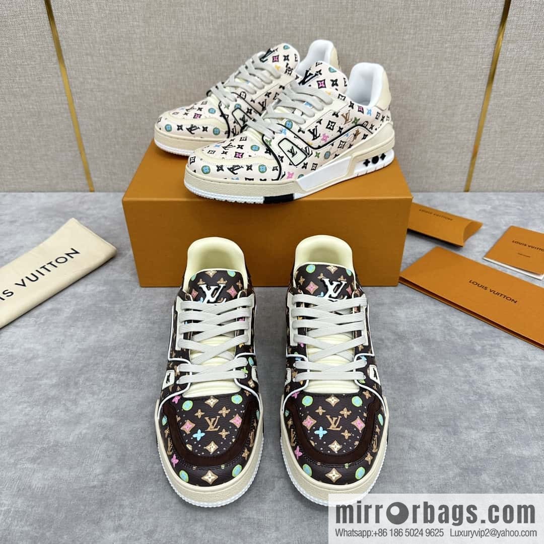 💋💍L new TRAINER sports shoes series 1ACXAZ LV TRAINER sports shoes