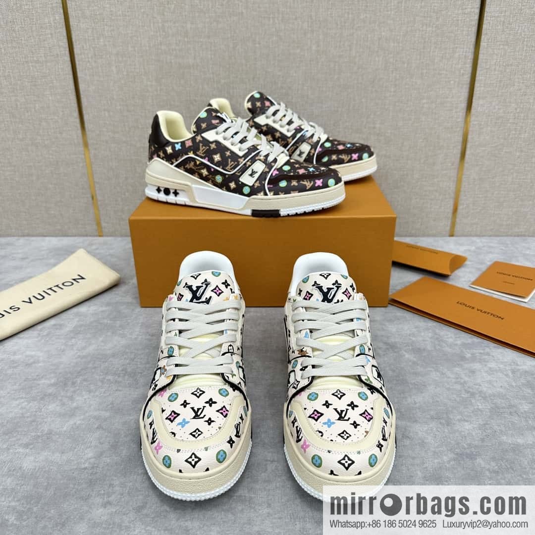 💋💍L new TRAINER sports shoes series 1ACXAZ LV TRAINER sports shoes