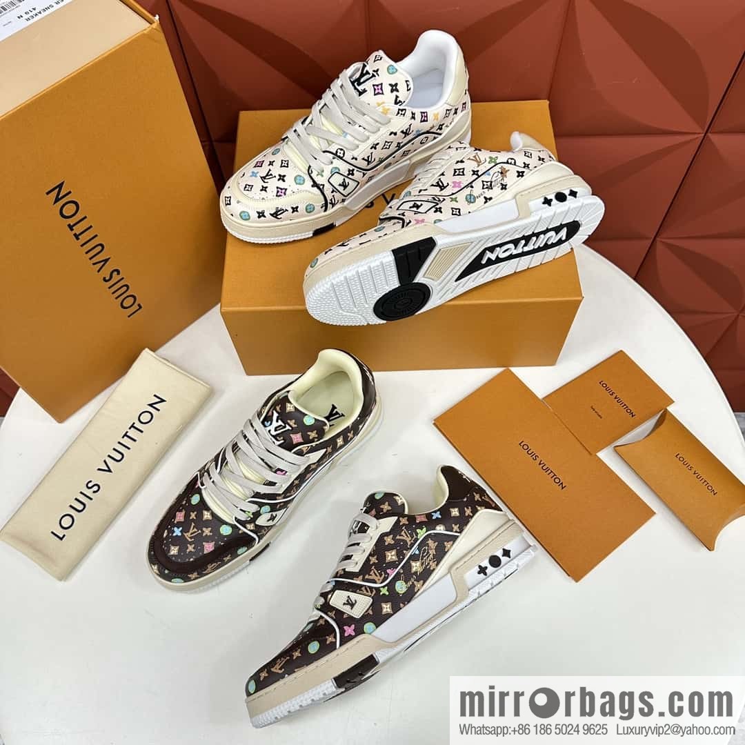 💋💍L new TRAINER sports shoes series 1ACXAZ LV TRAINER sports shoes