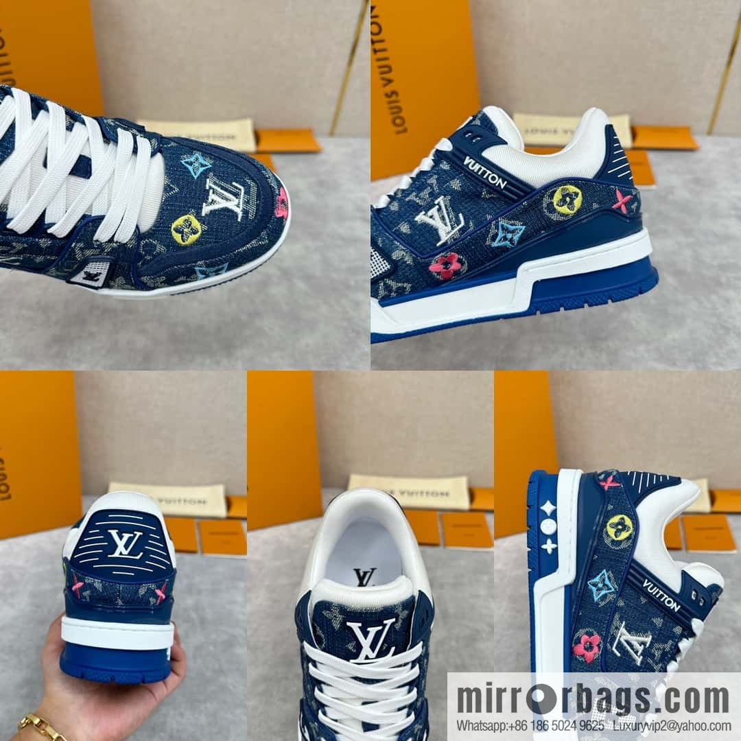 ππL's new product L * V Louis~ The new TRAINER series sneakers are made of Monogram denim (denim).
