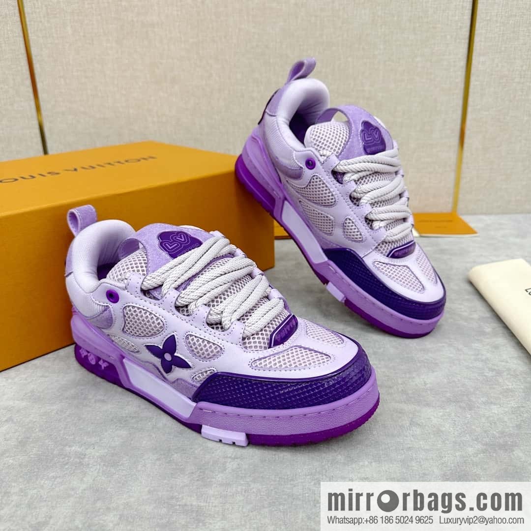💋💍L home new products L * V SKATE washing gradual change sports shoes series 1ACQML new LV SKATE sports shoes of the season