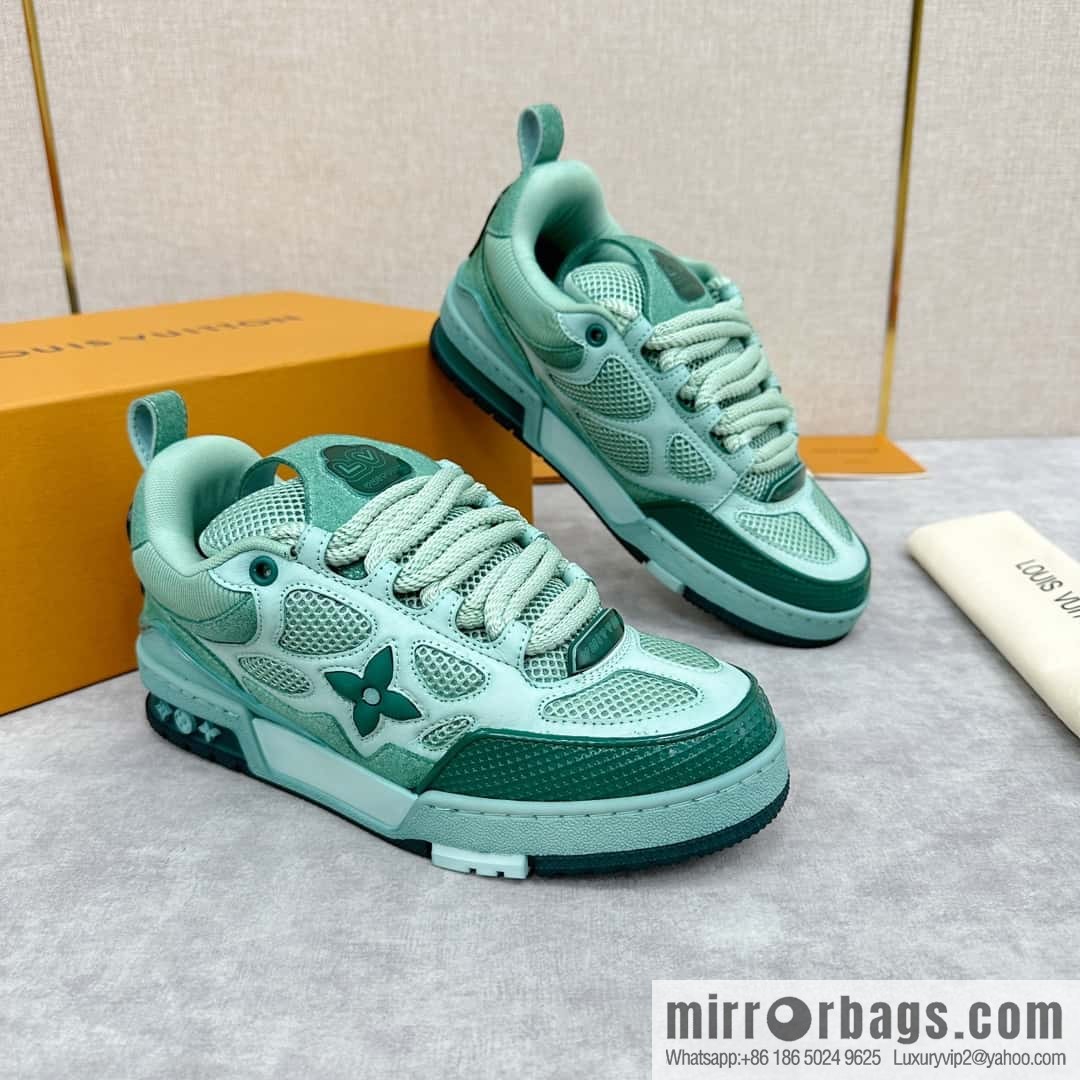 💋💍L home new products L * V SKATE washing gradual change sports shoes series 1ACQML new LV SKATE sports shoes of the season