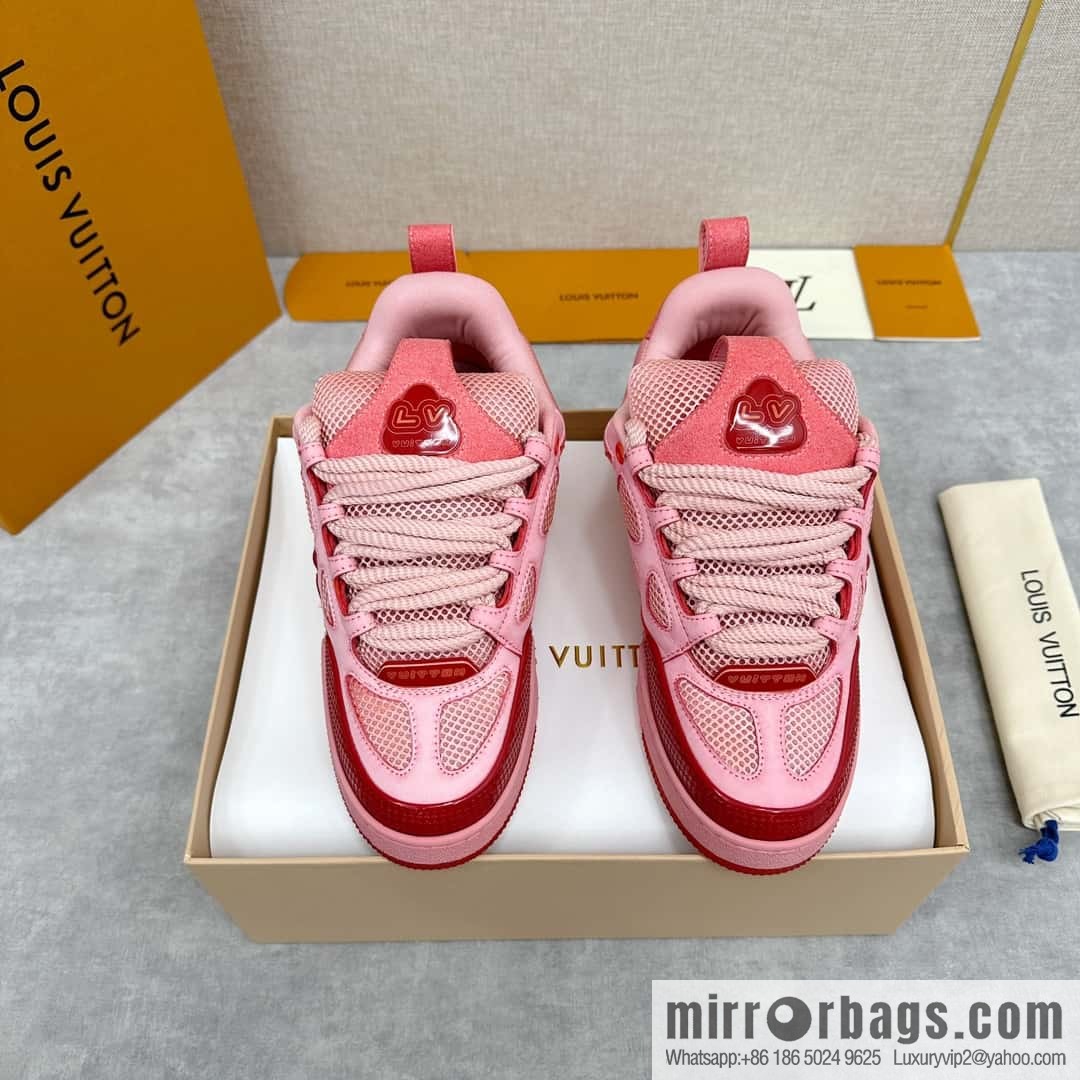 💋💍L home new products L * V SKATE washing gradual change sports shoes series 1ACQML new LV SKATE sports shoes of the season