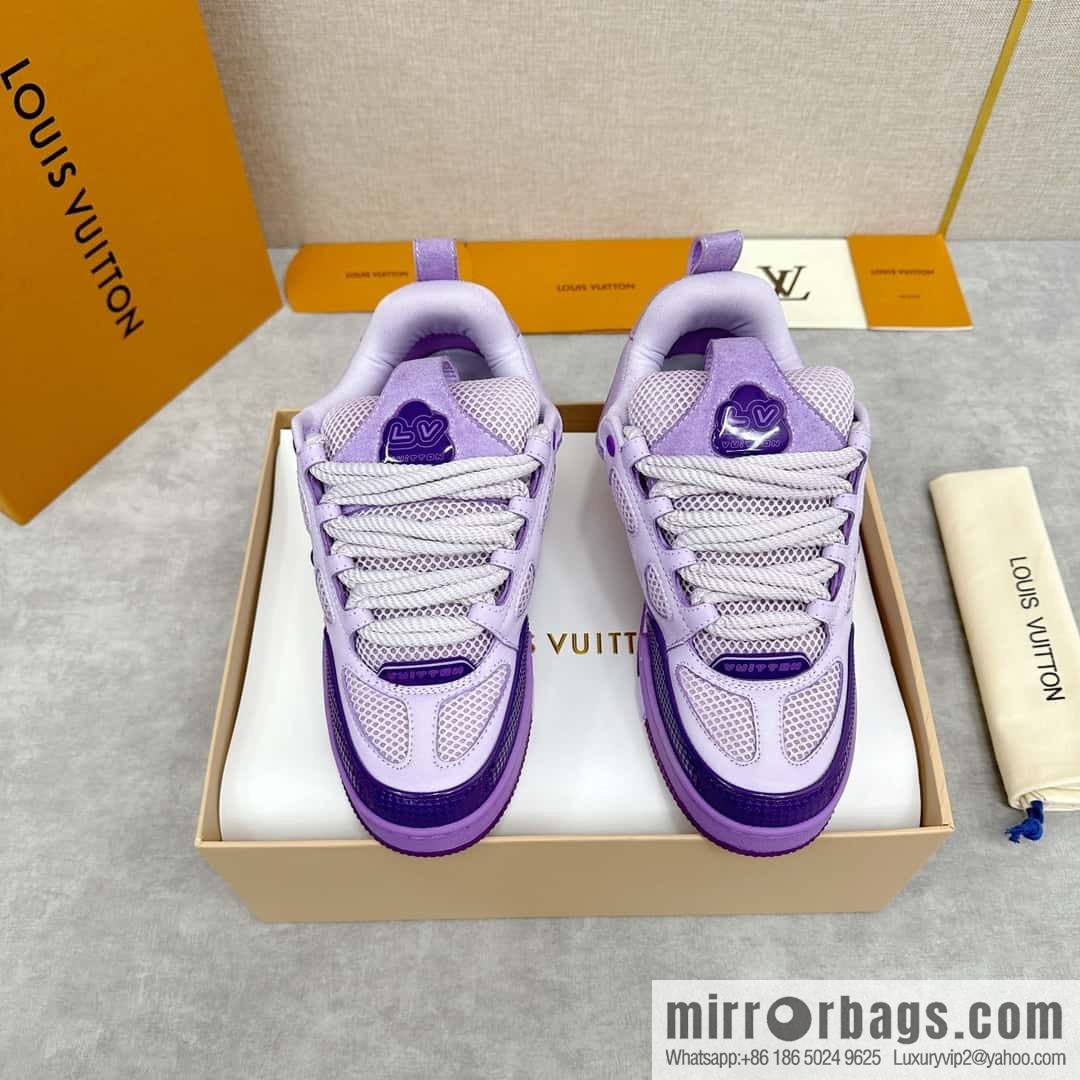 💋💍L home new products L * V SKATE washing gradual change sports shoes series 1ACQML new LV SKATE sports shoes of the season