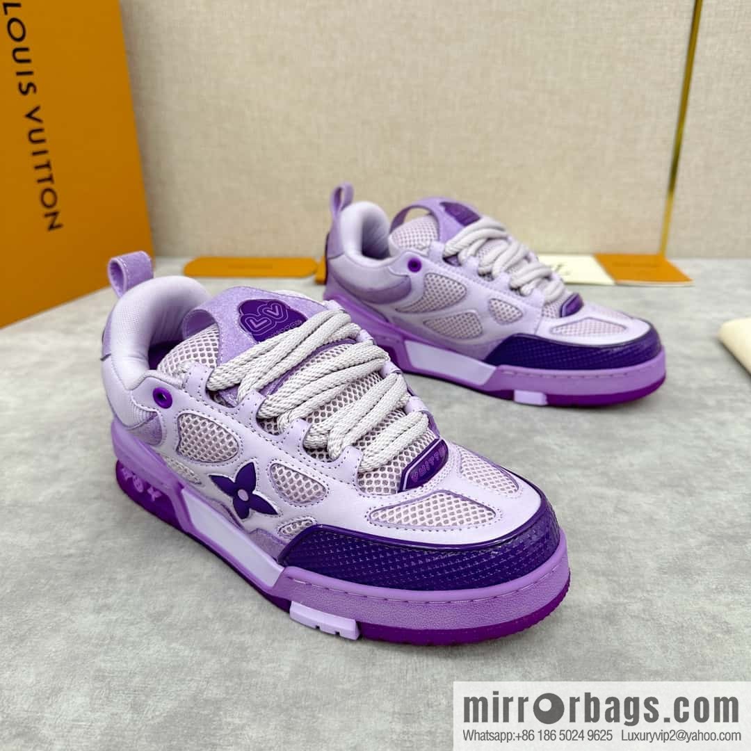 💋💍L home new products L * V SKATE washing gradual change sports shoes series 1ACQML new LV SKATE sports shoes of the season