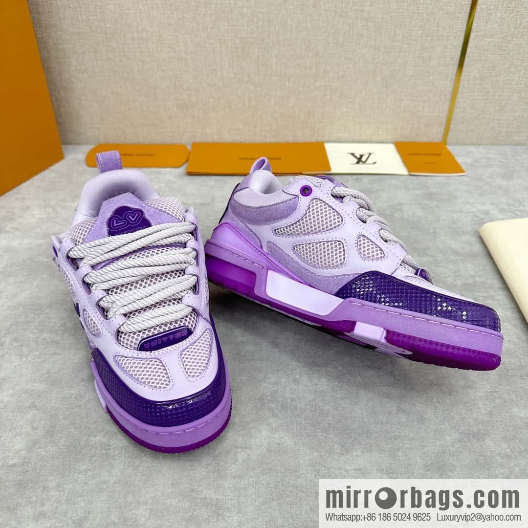 💋💍L home new products L * V SKATE washing gradual change sports shoes series 1ACQML new LV SKATE sports shoes of the season