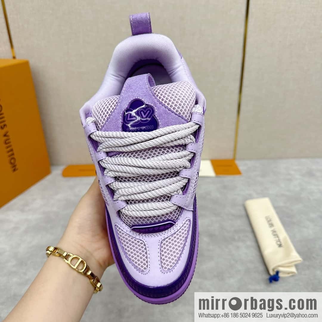 💋💍L home new products L * V SKATE washing gradual change sports shoes series 1ACQML new LV SKATE sports shoes of the season