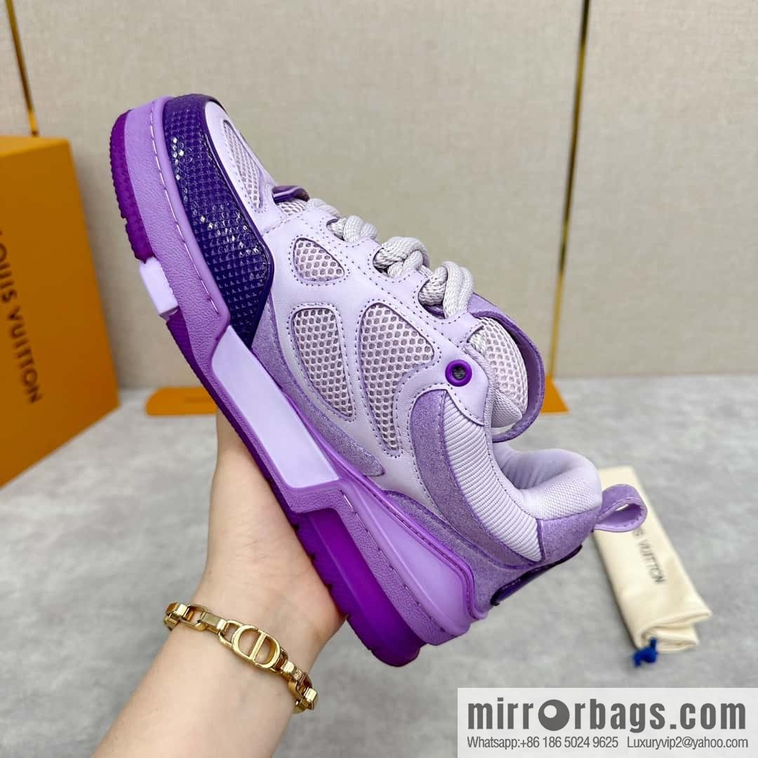 💋💍L home new products L * V SKATE washing gradual change sports shoes series 1ACQML new LV SKATE sports shoes of the season