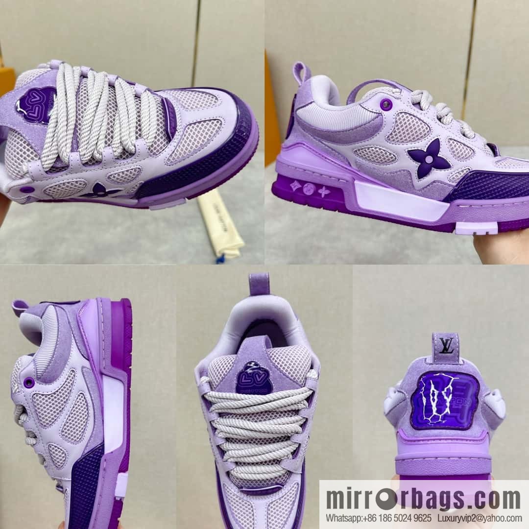 💋💍L home new products L * V SKATE washing gradual change sports shoes series 1ACQML new LV SKATE sports shoes of the season