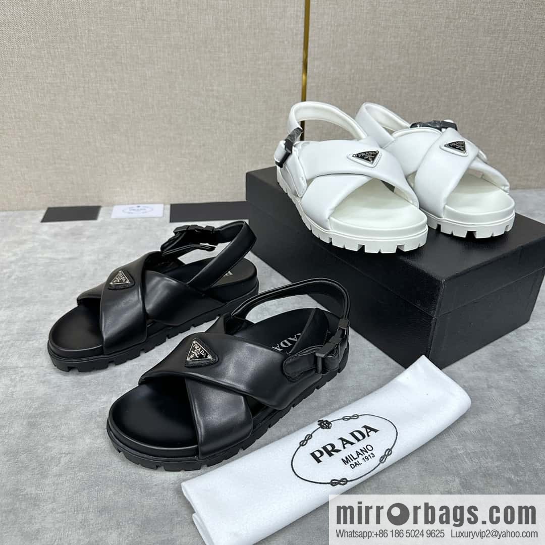 ๐๐P new Prada * Prada, new men's soft sheepskin sandals slippers