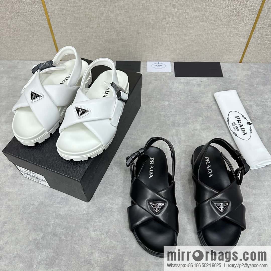 ๐๐P new Prada * Prada, new men's soft sheepskin sandals slippers