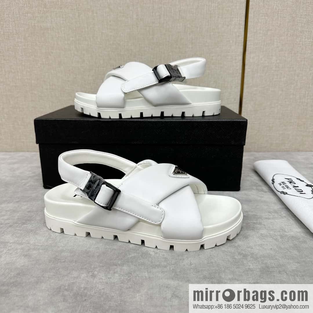 ๐๐P new Prada * Prada, new men's soft sheepskin sandals slippers