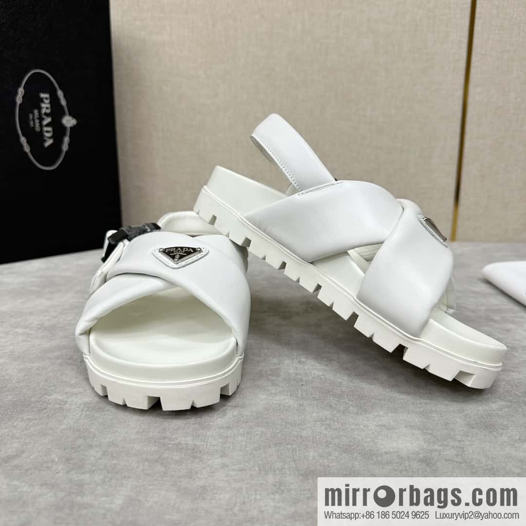 ๐๐P new Prada * Prada, new men's soft sheepskin sandals slippers