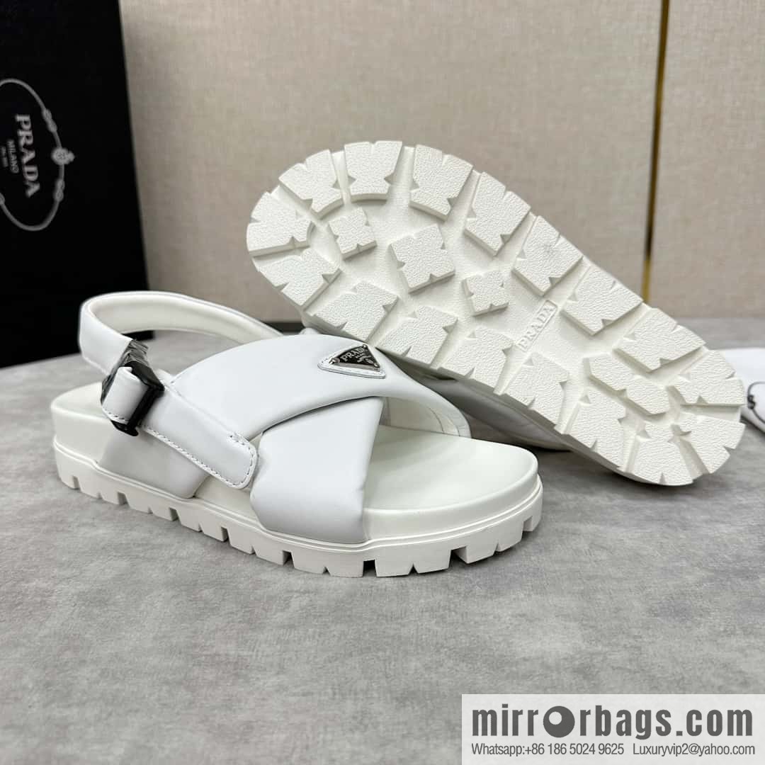๐๐P new Prada * Prada, new men's soft sheepskin sandals slippers